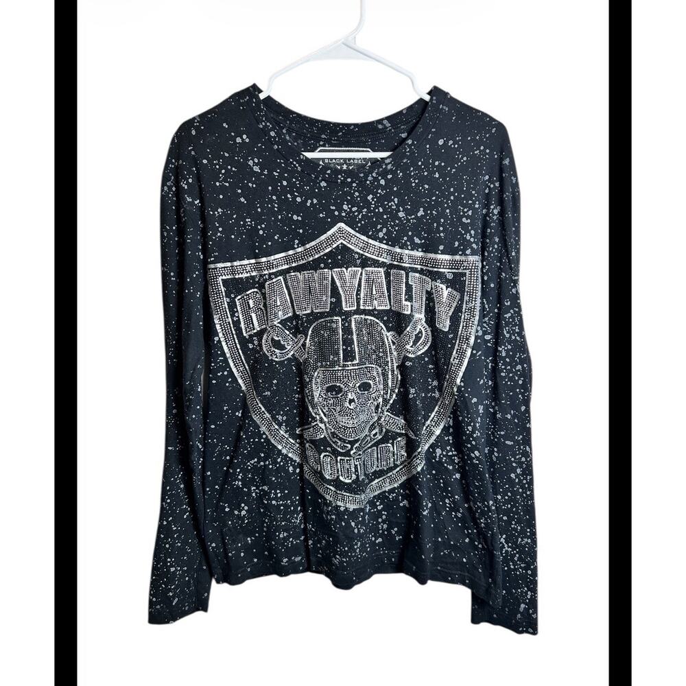Rawyalty Black Label Couture Skull Long Sleeve Size Medium